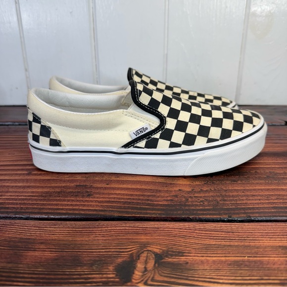 Vans Classic Slip-On Checkerboard Black White Women’s 8.5 / Men’s 7 - Picture 4 of 8